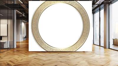 Gold round frame on white | Gold Circle Frame Wall mural