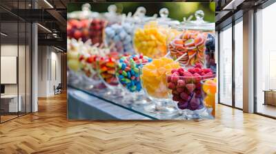 Delicious candy bar for wedding, Generative AI  Wall mural