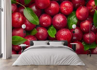 fresh plums, Generative AI Wall mural