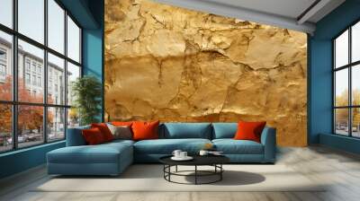 Plain metall gold texture eroded, Generative AI Wall mural