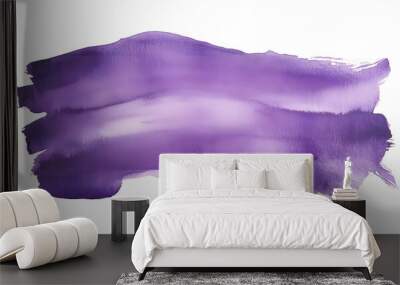 purple watercolor brush stroke, Generative AI Wall mural