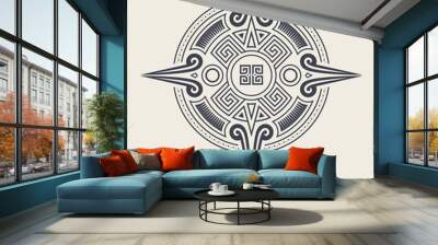 Aztec Tribal Vector Elements. Ethnic Shapes Symbols Design for Logo or Tattoo Wall mural