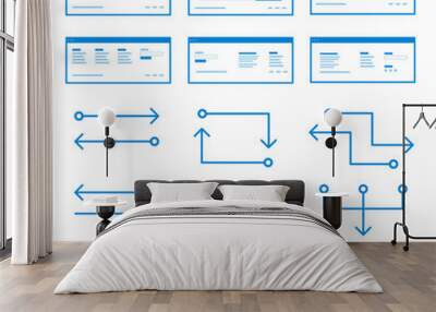 Footer Wireframe components for prototypes. Wall mural