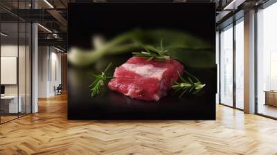 Raw Wild Boar Fillet Wall mural