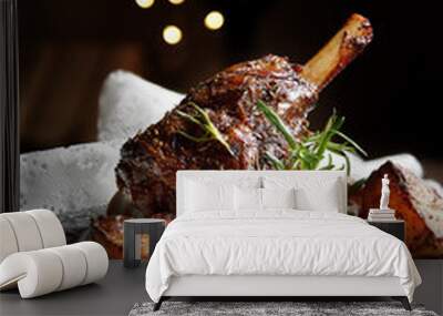 Traditional Roast Leg of Lamb Wall mural