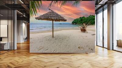 Tien Sa Beach - paradise beach at tropical coast scenery in Da Nang - travel destination in Vietnam Wall mural