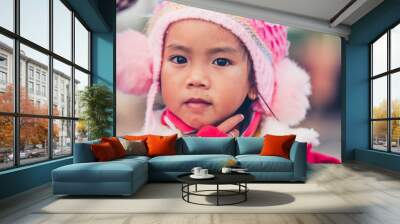 Vietnamese young girl - ethnic and traditional people Wall mural