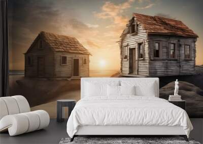 the Parable of building your house on firm or soft ground Wall mural