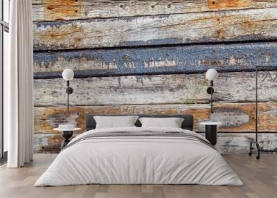 industrial textured detail wooden heavy train sleepers  Wall mural