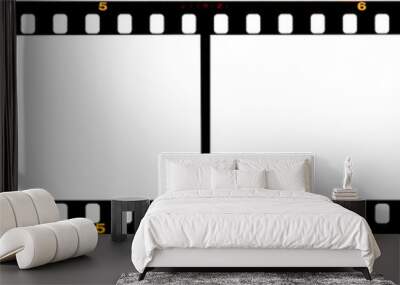 long 35mm filmstrip or border with empty frames Wall mural