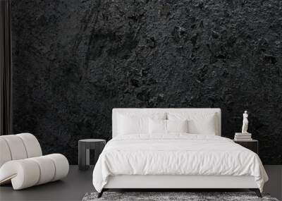 old dark and dirty stone graphite plate background. Wall mural