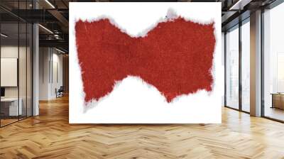 red paper sticker isolated with torn edges Wall mural