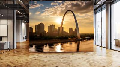 St. Louis cityscape Wall mural