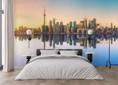 Toronto Skyline Mirror Panorama Wall mural