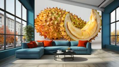 Whole Atemoya fruit on a white background Wall mural