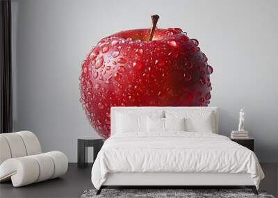 Whole Water apple fruit on a white background Wall mural