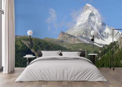 Matterhorn mountain view from zermatt Wall mural