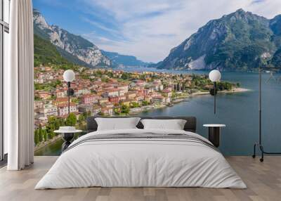 Lake of Como, village of Abbadia Lariana near Lecco. Wall mural