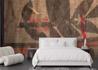 jute sackcloth decoration Wall mural