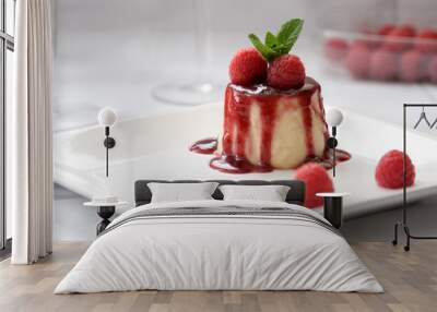 Panna cotta dessert Wall mural