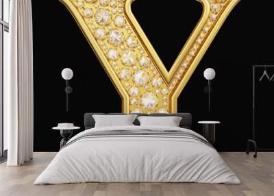 Golden letter Y