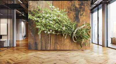 Summer Savory , Satureja Hortensis, Bunch Wall mural