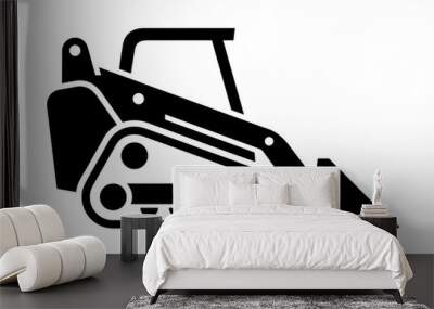 Compact track loader vector icon Wall mural