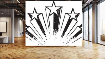 Shooting Stars Vector Illustration Design Wall mural