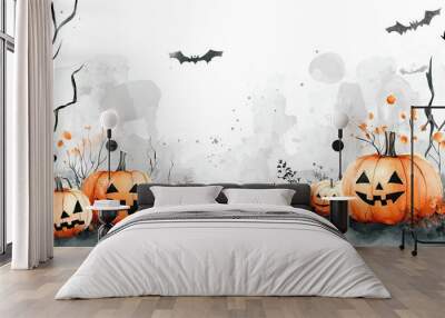 halloween day illustration frame graphics Wall mural