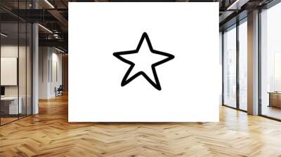 Icon of a star hand drawn. Suitable use for design, decoration, apparel, infographics, scrapbooks, yearbooks, children, kids inspiration and more Wall mural