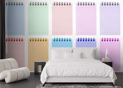 Colored Notepad Set Wall mural