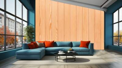 Orange Wood Banner , Wood Texture Background Top View Wall mural