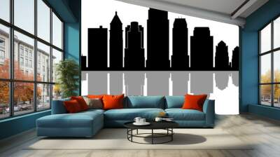 CINCINNATI City OHIO Skyline Silhouette Cityscape Vector Wall mural