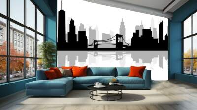 New York City Skyline SIlhouette Wall mural