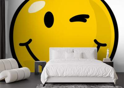 Smiley zwinkern Wall mural