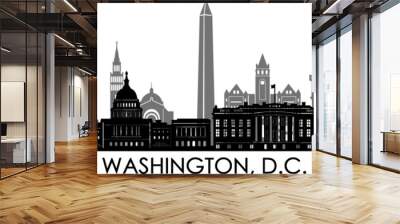 WASHINGTON D.C. SKYLINE City Silhouette
 Wall mural