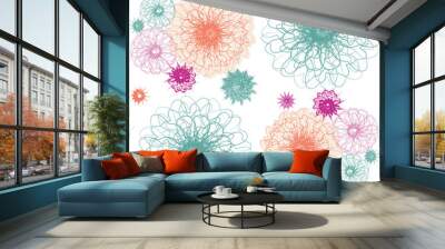 Floral Vector Pattern Wall mural