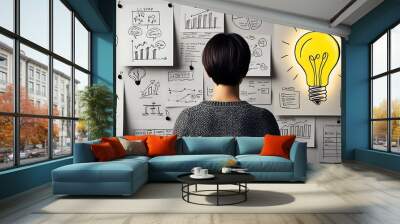 Content curation within a digital marketing strategy, highlighting the process of selecting and managing commercial content to plan effective company advertisements   Wall mural