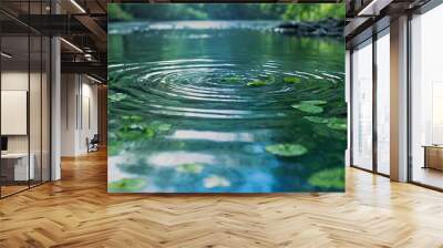 Vertical, nature-themed image with a serene and calming layout.   Wall mural