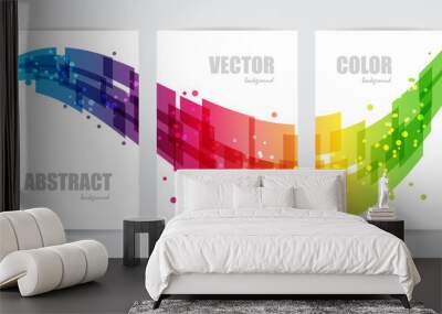 Abstract technology, set business background Wall mural