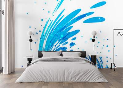 water splash on white Wall mural