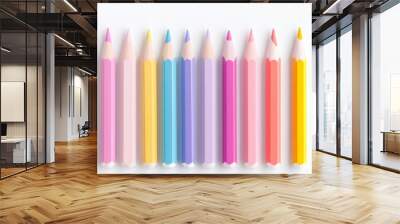 2408_090.Cute color pencil illustration on white background of Canistel Wall mural