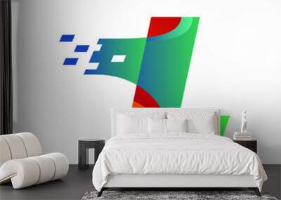 Technology Alphabet L Wall mural