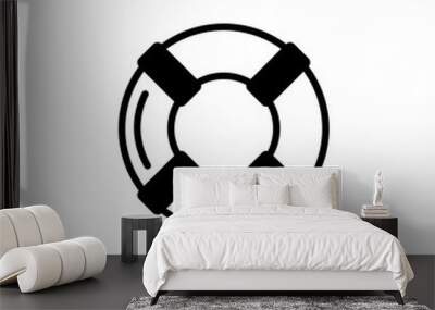 lifebuoy, life saver, lifeguard icon Wall mural