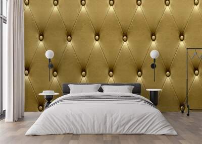 Luxurious golden leather  seat upholstery Wall mural