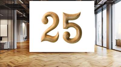 wooden numeric 25 Wall mural