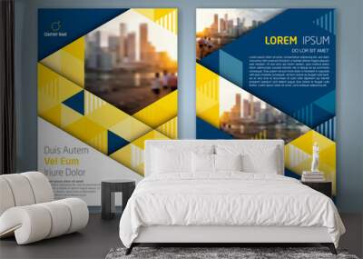 minimal geometric shapes design background for business annual report book cover brochure flyer poster Wall mural