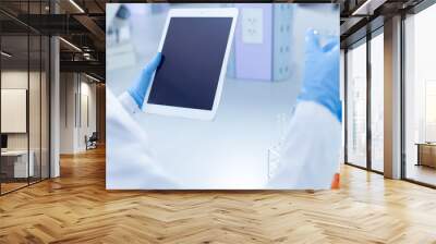 scientist researching chemistry, technology and biology in laboratory. Wall mural