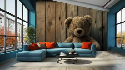 brown teddy bear Wall mural