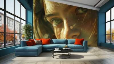 portrait of a girl Wall mural